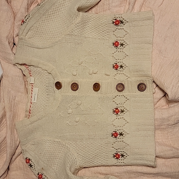 Vintage, wool embroidered sweater size L - Picture 1 of 9